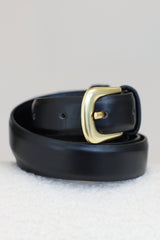 Cruz PU Leather Gold Buckle Thin Belt Set - Black/Brown