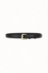 Cruz PU Leather Gold Buckle Thin Belt Set - Black/Brown