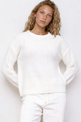 Model wearing Deanne Jumper in White from Salty Crush