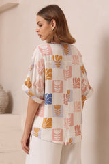 Dion Shirt - Collared Button Down Shirt in Emalee Print