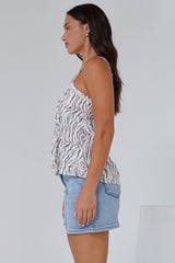 Elissa Cami  - Thin Strap Button Front Cami in Georgie Print