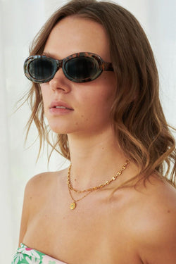 Ella Oval Sunglasses - Tort