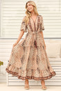 Model wearing Ellise Maxi Dress in Boba Print from Salty Crush
