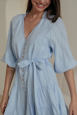 Elsea Mini Dress - Soft Blue