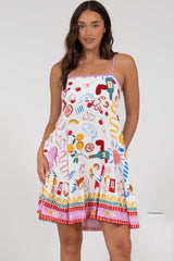 Essie Mini Dress - Sun Dress With Shirred Back In Dolce Vita