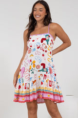 Essie Mini Dress - Sun Dress With Shirred Back In Dolce Vita