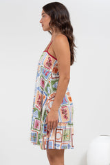 Essie Mini Dress - Sun Dress With Shirred Back In Elly Print