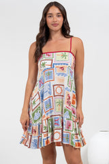 Essie Mini Dress - Sun Dress With Shirred Back In Elly Print