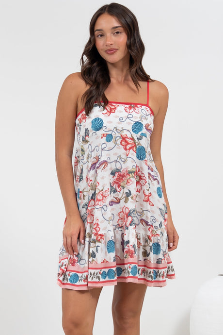 Essie Mini Dress - Sun Dress With Shirred Back In Safia Print