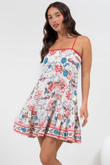 Essie Mini Dress - Sun Dress With Shirred Back In Safia Print