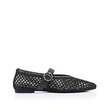 Eunice Woven Ballet Flats - Black