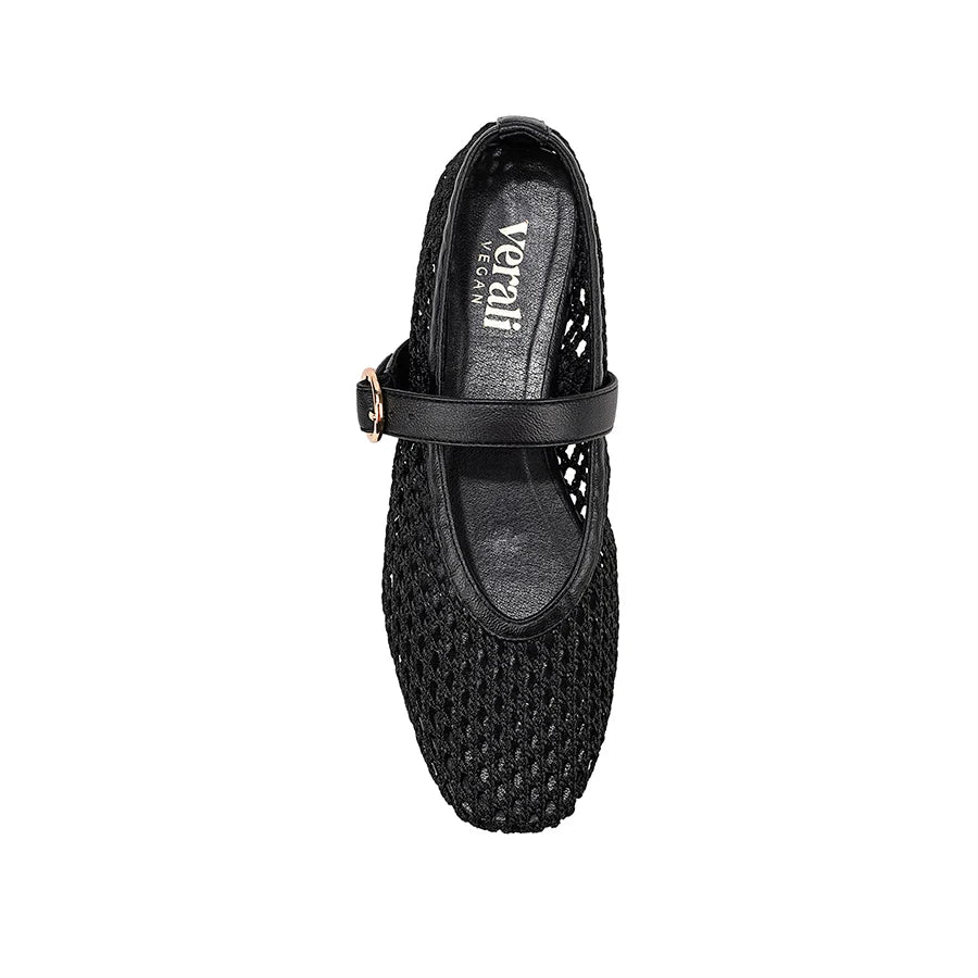 Eunice Woven Ballet Flats - Black