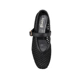 Eunice Woven Ballet Flats - Black