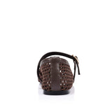 Eunice Woven Ballet Flats - Chocolate