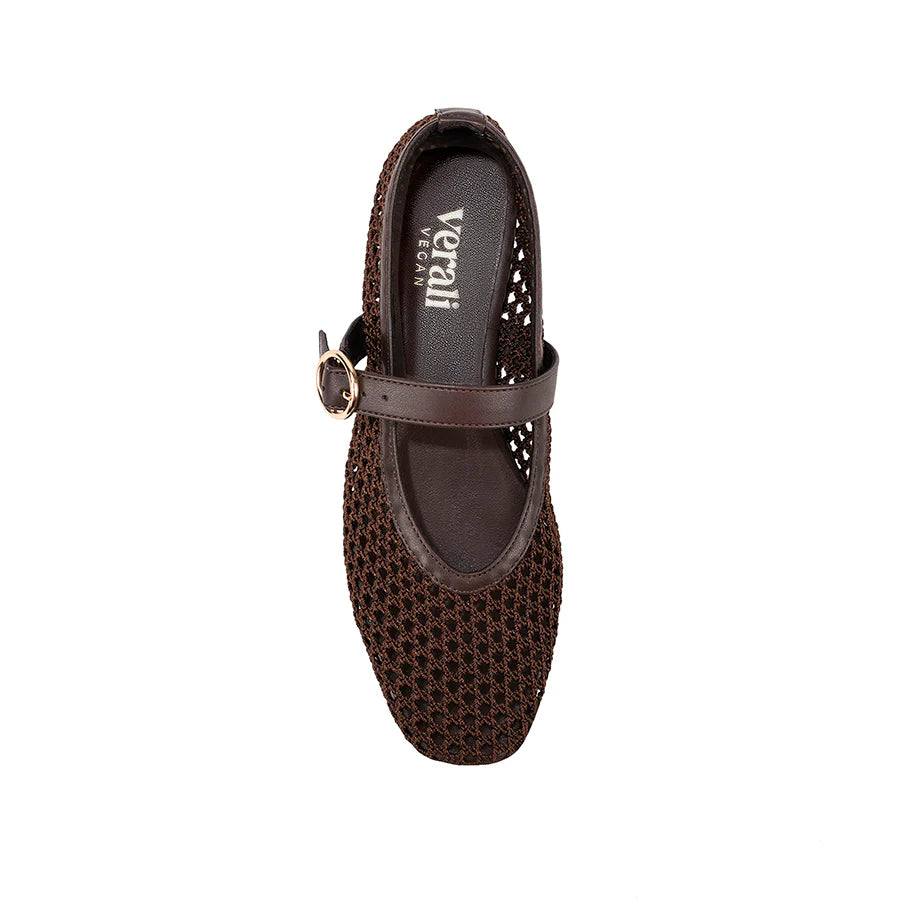 Eunice Woven Ballet Flats - Chocolate