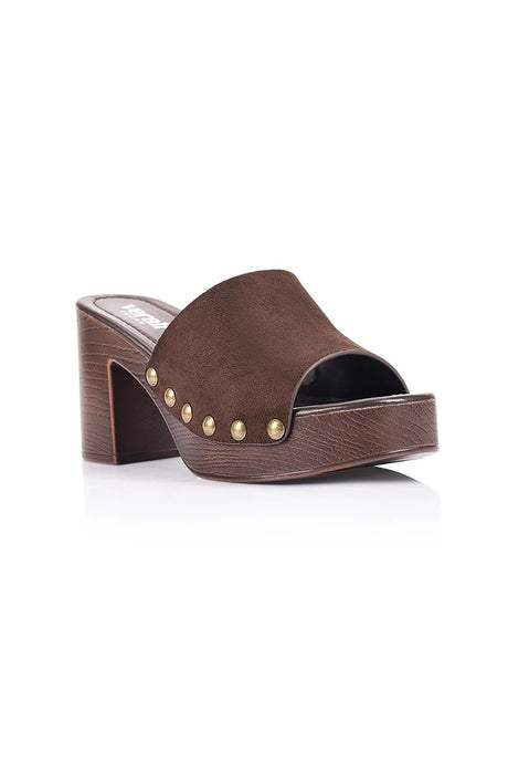 Frankie Clogs - Chocolate Brown Micro