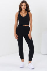 Axel Leggings - High Waisted Full Length Leggings in Black