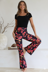 Scarlett Pants - High Waisted Flare Pants In Valerie Print