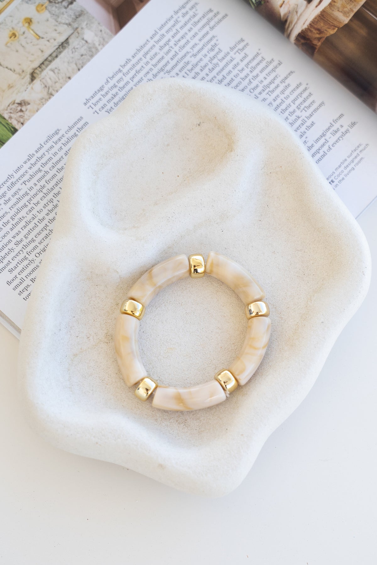 Goldie Bracelet - Cream