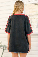 Good Mother Tee - Graphic Print Short Sleeve T-Shirt in Black