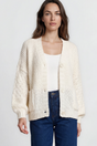 Model wearing Grayson Cardigan in  Cream from Salty Crush