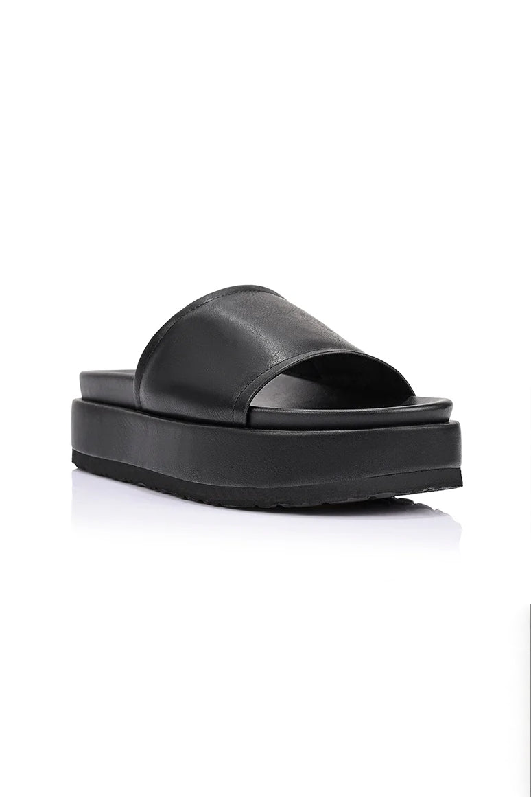Hades Flatform Slides in Distressed Black