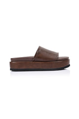 Hades Flatform Slides in Distressed Brown