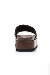Hades Flatform Slides in Distressed Brown