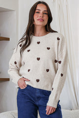 Model wearing Hartley Jumper in Cream from Salty Crush