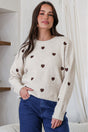 Model wearing Hartley Jumper in Cream from Salty Crush