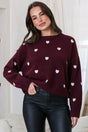 Model wearing Hartley Jumper in Wine from Salty Crush