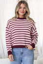 Model wearing Hershey Jumper in Pink/Wine from Salty Crush