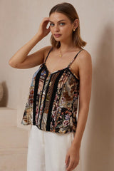 Hoian Cami - Lace Detailed Camisole in Elaine Print