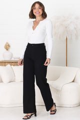 Murilo Jeans - High Waisted Flare Leg Jeans in Black