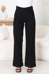 Murilo Jeans - High Waisted Flare Leg Jeans in Black