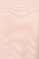 Havanah Knit Top - Boat Neckline Ribbed Top in Blush