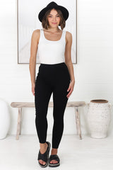 Jude Pants - Pull On Elasticated Waist Jegging in Black