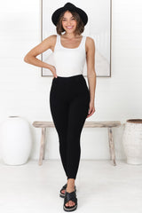 Jude Pants - Pull On Elasticated Waist Jegging in Black