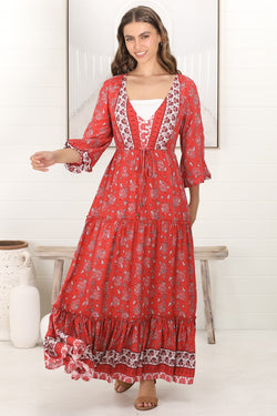 Cataleya - Franco Maxi Dress - Red