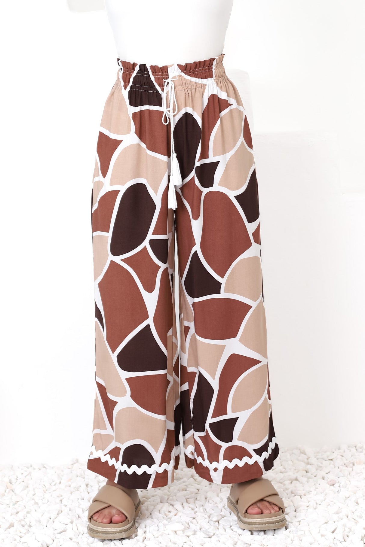 Colson Pants - High Waist Wide Leg Pant in Chocco Print