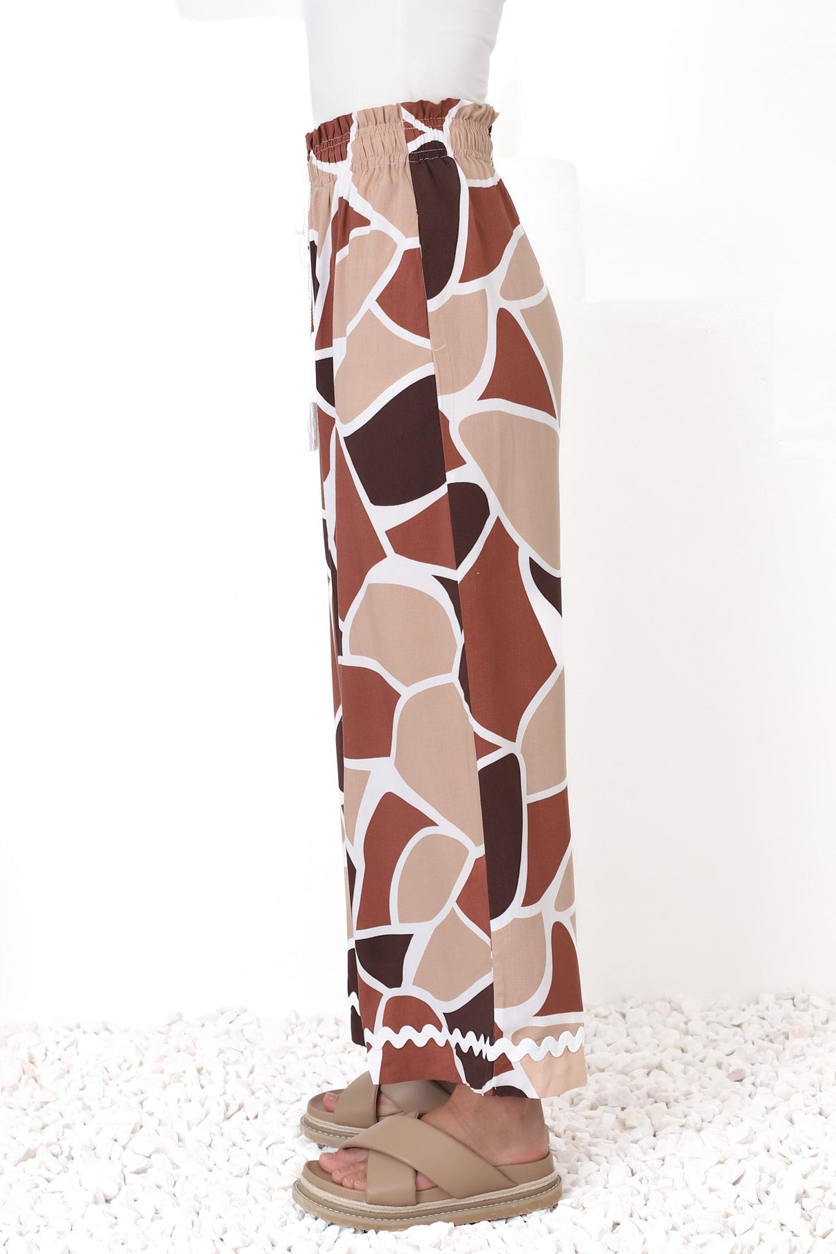 Colson Pants - High Waist Wide Leg Pant in Chocco Print