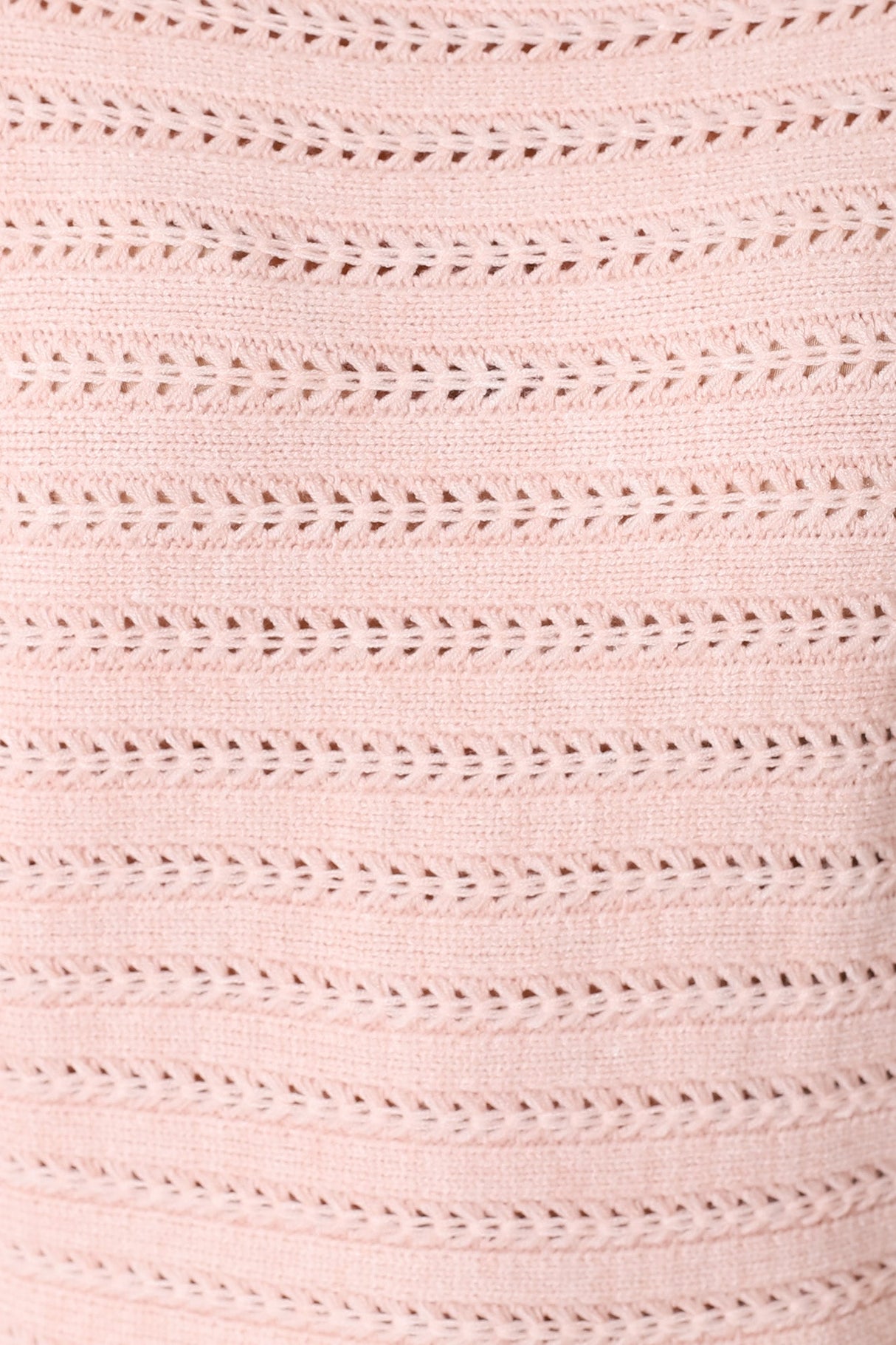 Celina Knit Top - Open Knit Stitch Boat Neckline Top in Blush