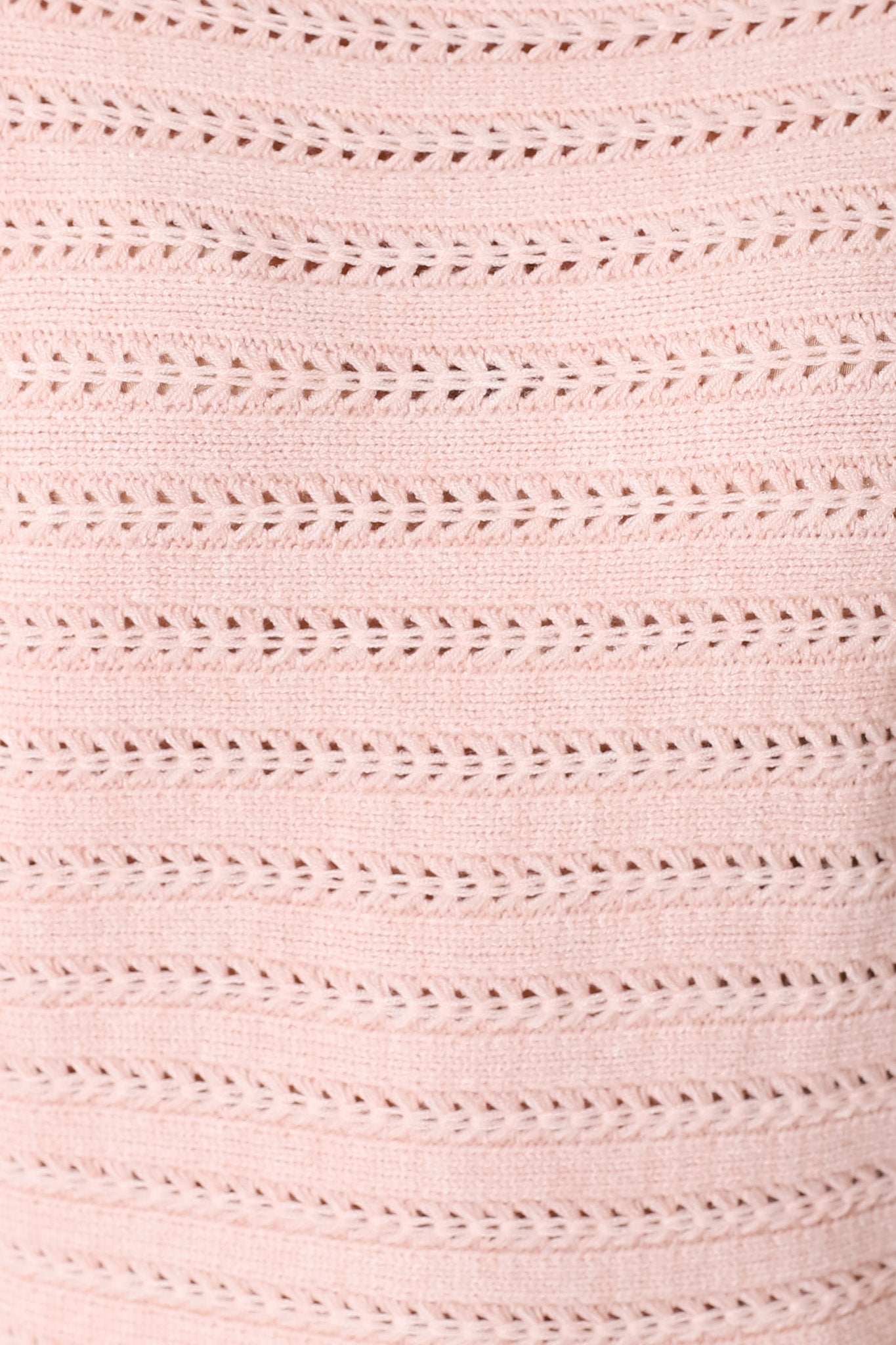 Celina Knit Top - Open Knit Stitch Boat Neckline Top in Blush