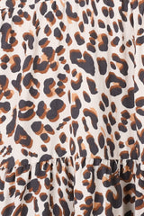 Greta Top - Mandarin Collar Smock Top in Perrie Print