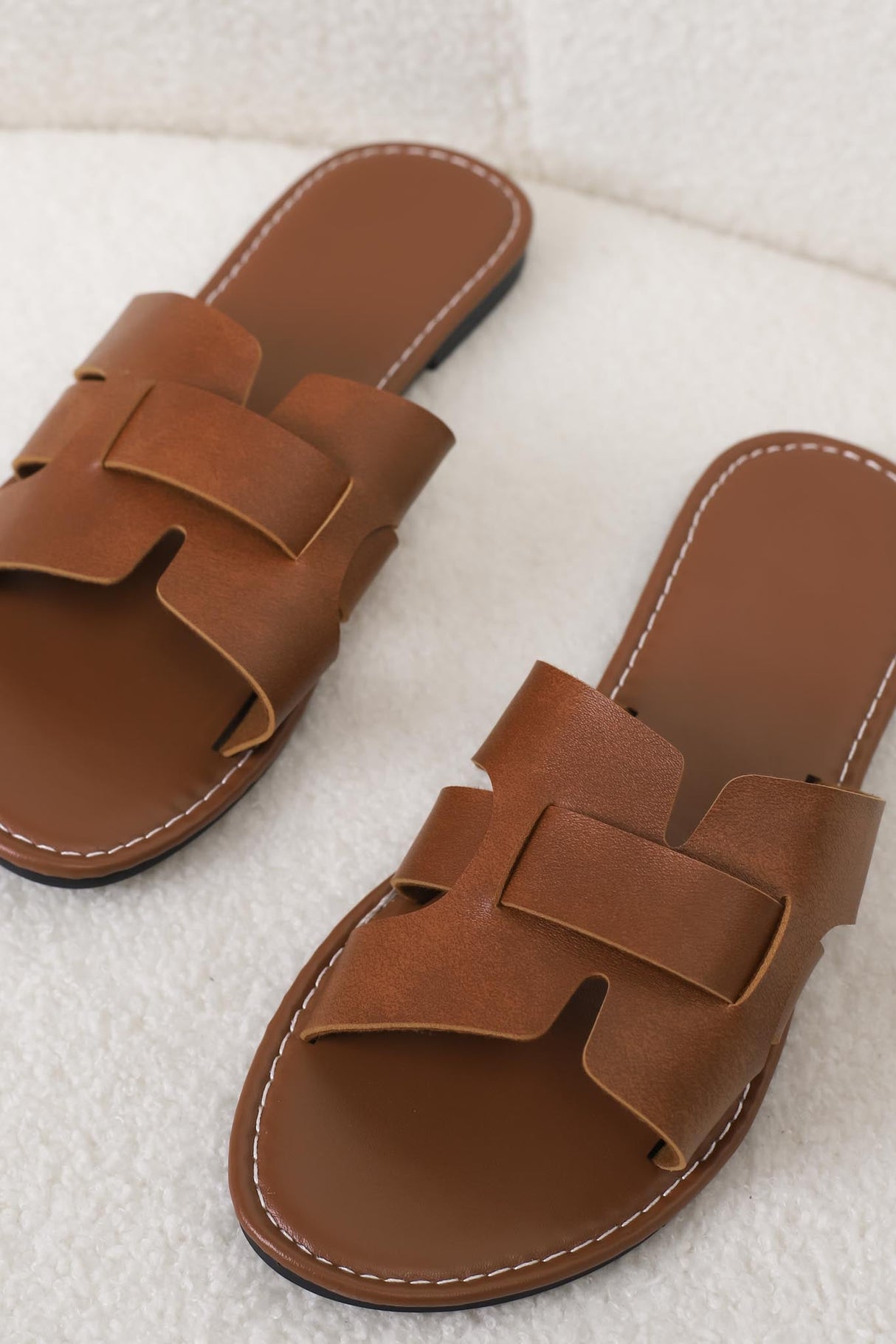 Dax Weave Slides - Brown