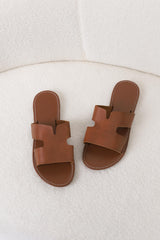 Rozlin Cut Out Slides - Brown