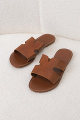 Rozlin Cut Out Slides - Brown