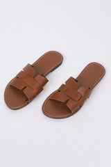 Dax Weave Slides - Brown