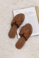 Dax Weave Slides - Brown