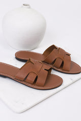 Dax Weave Slides - Brown